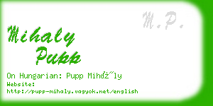 mihaly pupp business card